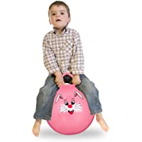Los mejores  - Relaxdays Bola Saltarina para Niños- Pelota Saltar Animales- Balón Infantil- 45 cm Diámetro- PVC- Rosa- color- 45 x 45 x…